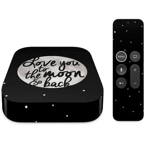 To The Moon And Back BW Apple TV Skin